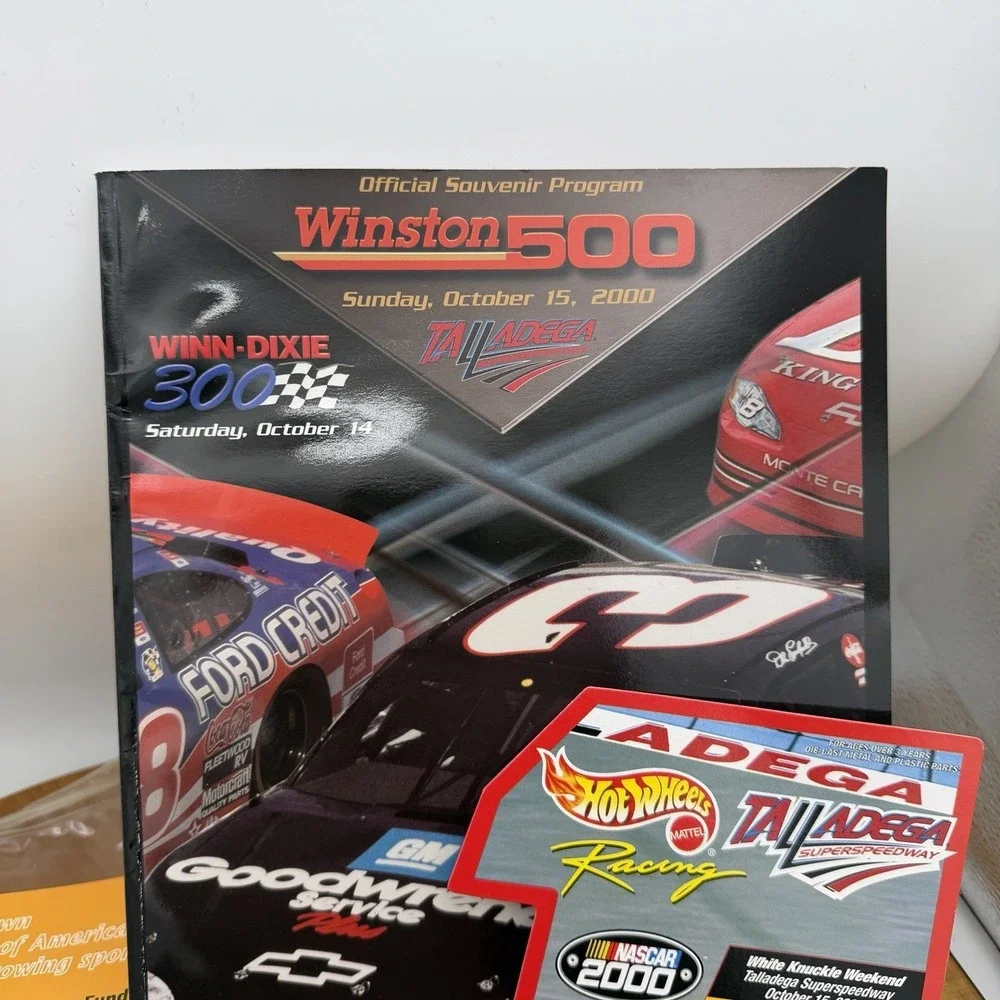 Vtg‎ 2000 Winston 500 Talladega Program Hot Wheels Lot Dale Earnhardt Last Win
